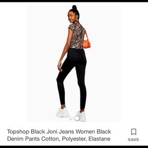 Top shop Joni Jeans Black Size 26